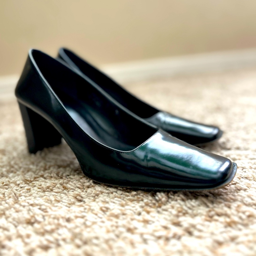 Coach Black Leather Heels